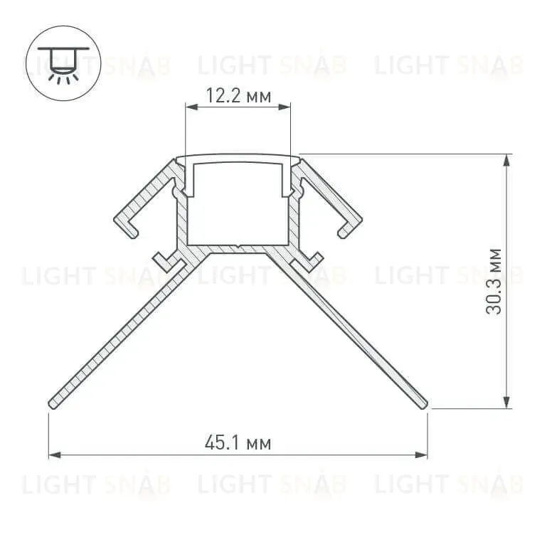 Профиль Arlight ARH-DECORE-S12-EXT-2000 ANOD внешний 023889 023889