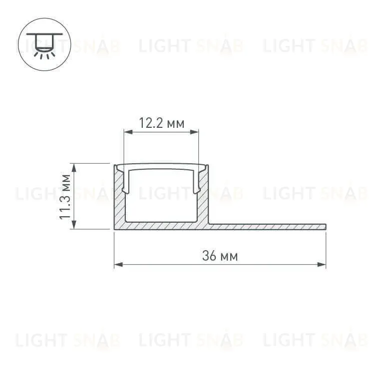 Профиль Arlight ARH-DECORE-S12-LINE-EDGE-2000 ANOD 023894 023894