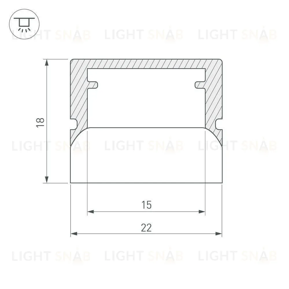 Профиль-держатель Arlight WPH-FLOOR22-2000 ANOD 023291 023291