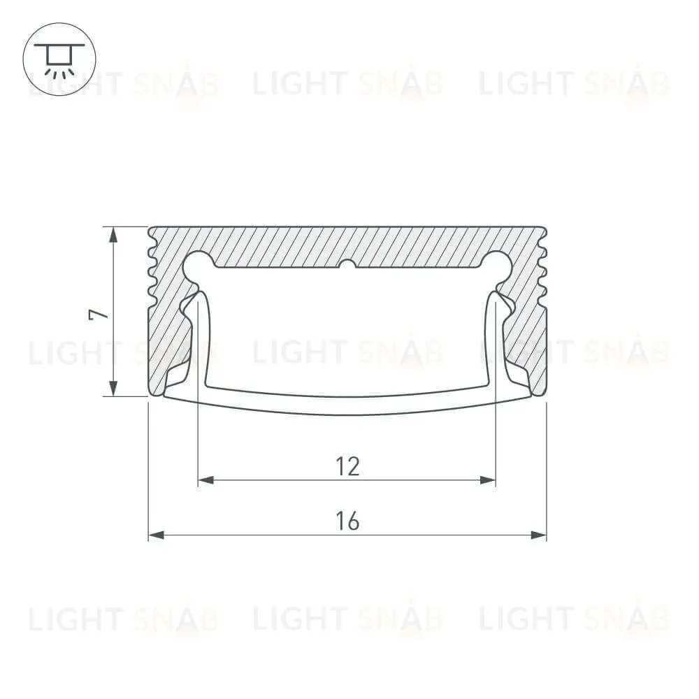 Профиль Arlight SL-SLIM-H7-2000 ANOD 023716 023716