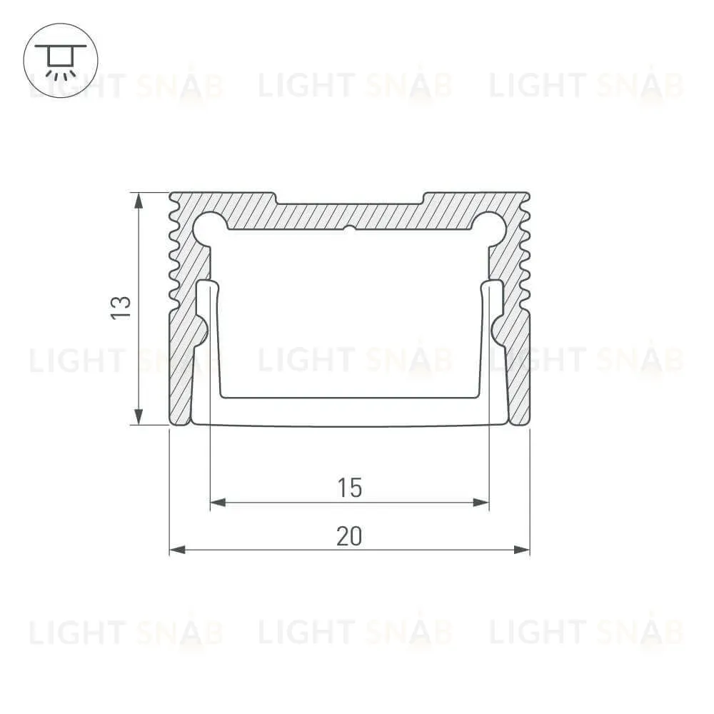 Профиль Arlight SL-SLIM20-H13-2000 ANOD 023721 023721