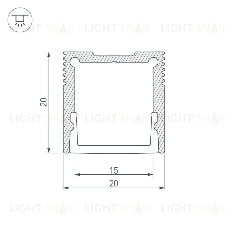Профиль Arlight SL-SLIM20-H20-2000 ANOD 023722 023722