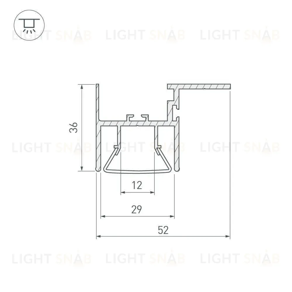 Профиль Arlight FOLED-CEIL-SIDE-2000 023864 023864