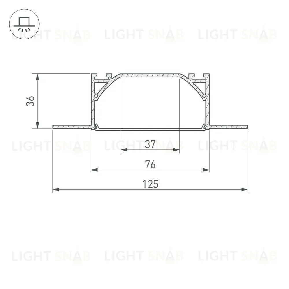 Профиль Arlight ARH-LINIA72-FANTOM-2000 ANOD 025025 025025