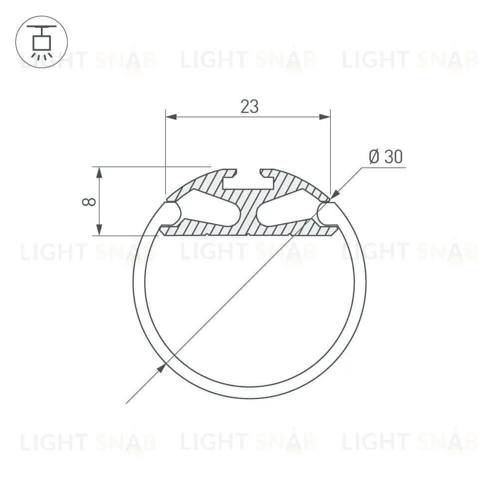 Профиль Arlight ROUND-D30-2000 ANOD 023860 023860
