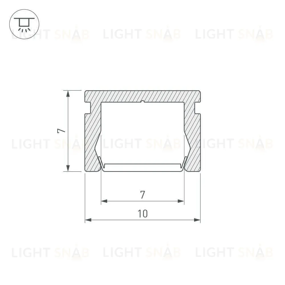 Профиль Arlight PIK-1007-2000 ANOD 023856 023856