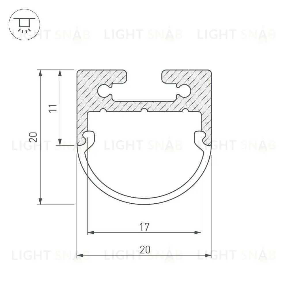 Профиль Arlight SL-LINE-2011M-2000 ANOD 023720 023720