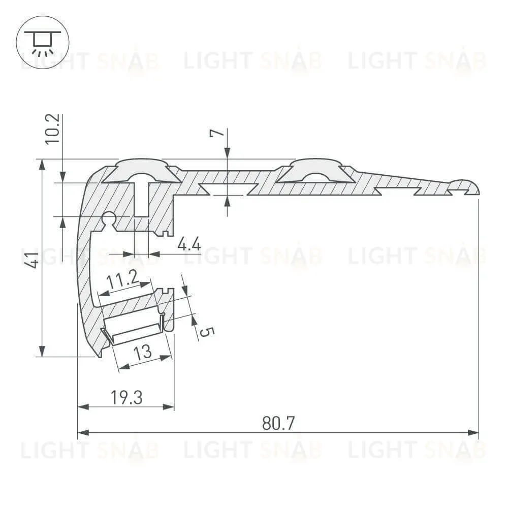 Профиль Arlight STEP-2000 BLACK 018507 018507