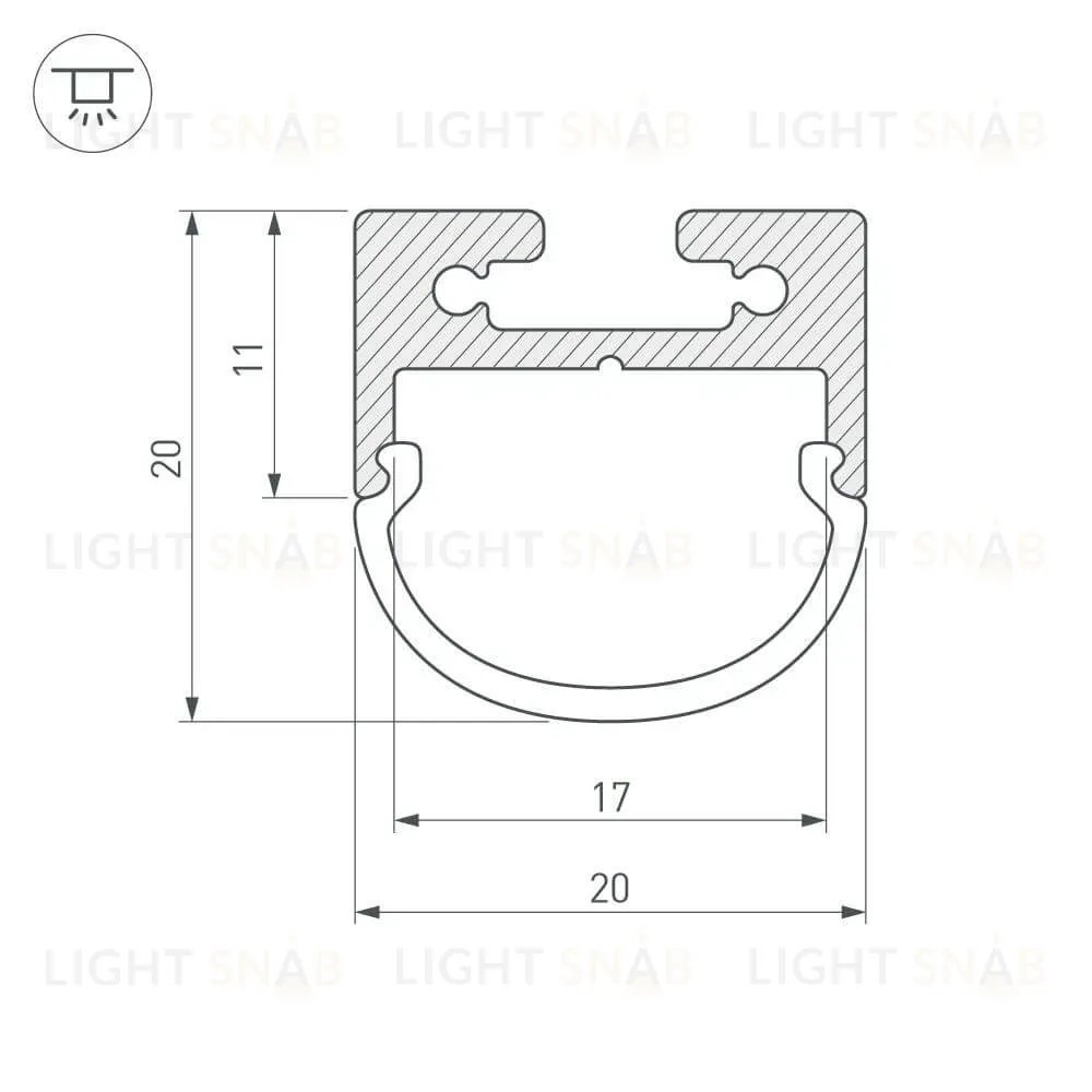 Экран Arlight SL-LINE-2011-2000 Round OPAL 019259 019259