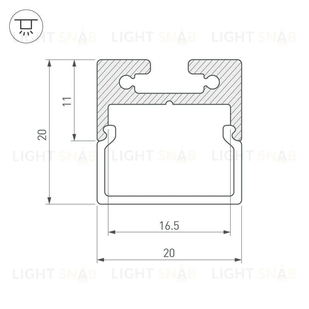 Экран Arlight SL-LINE-2011-2000 Square OPAL 019258 019258