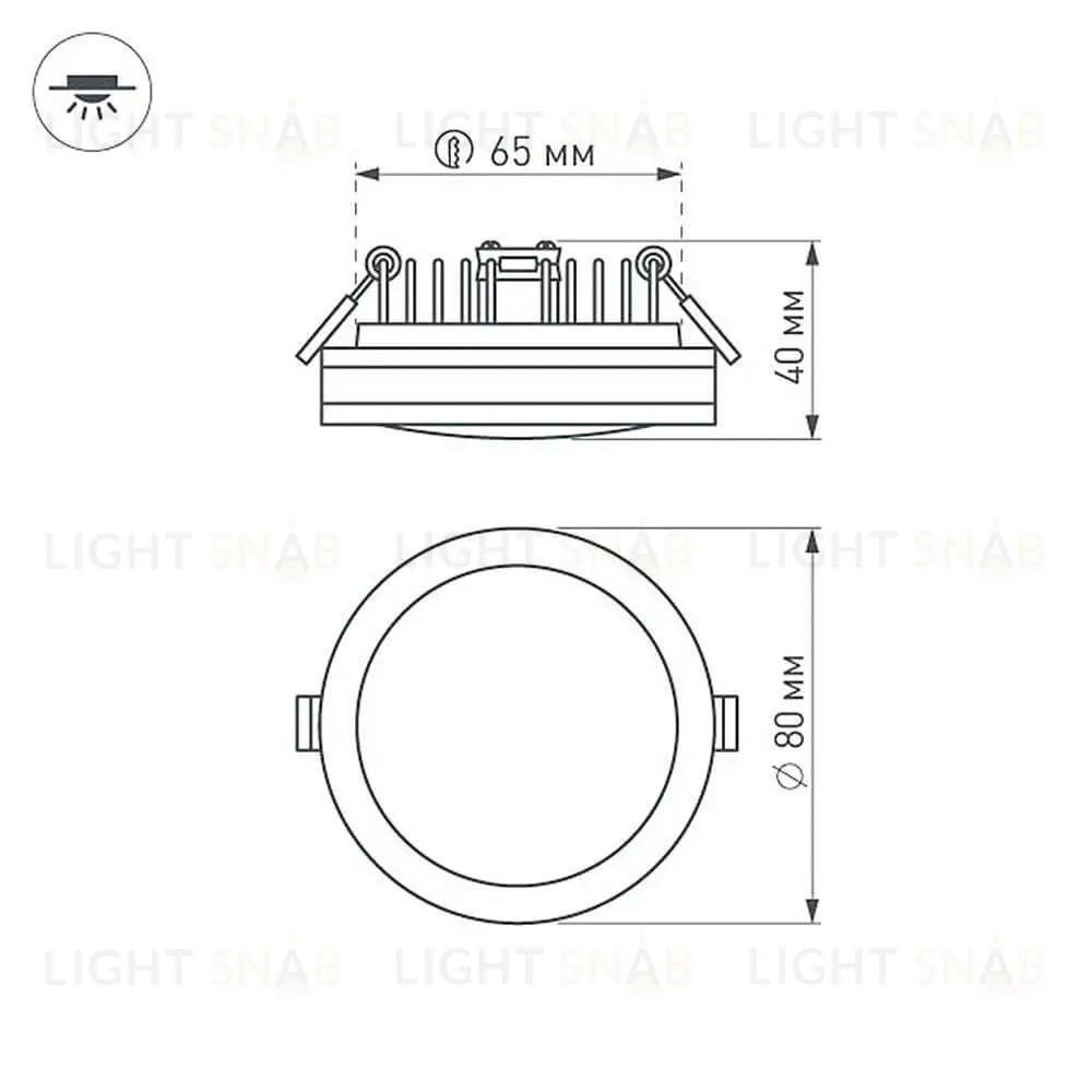 Встраиваемый светильник Arlight LTD-85SOL-5W Warm White 017988 017988