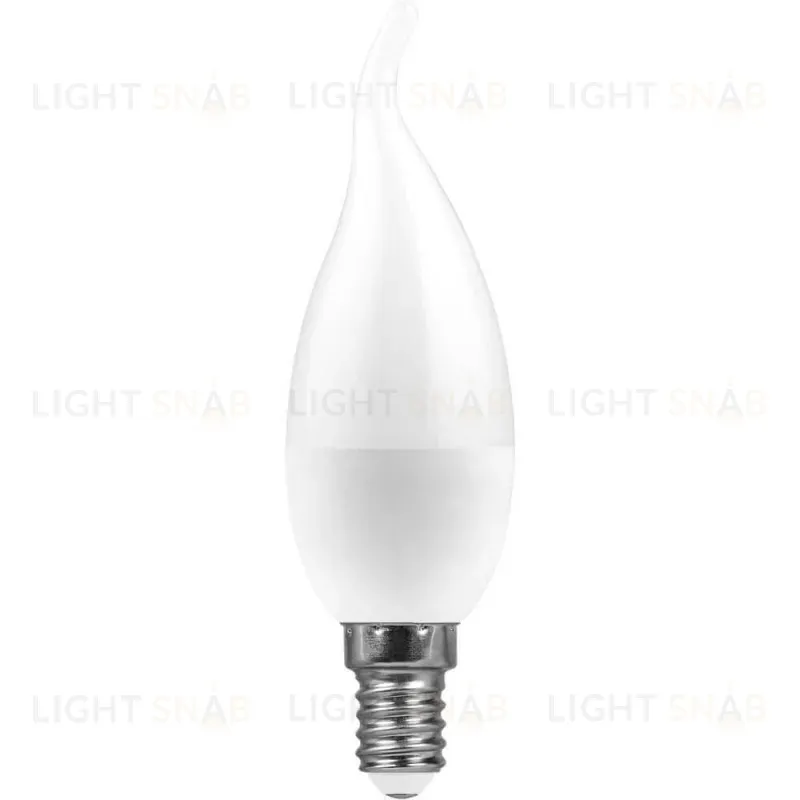Лампа светодиодная Feron E14 11W 4000K Свеча на ветру Матовая LB-770 25940 25940