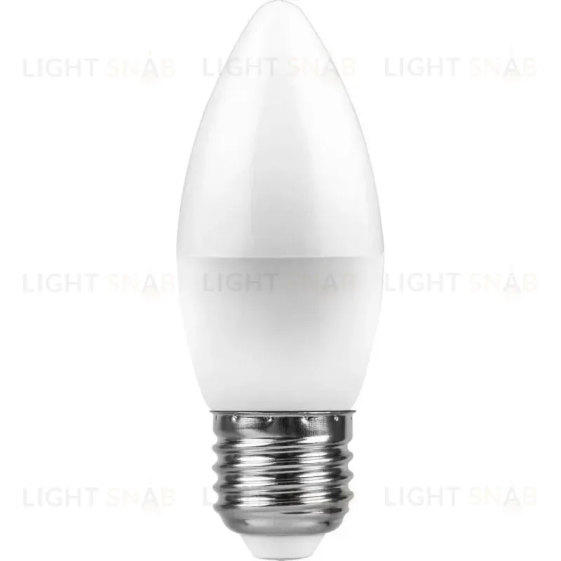 Лампа светодиодная Feron E27 11W 6400K Свеча Матовая LB-770 25945 25945