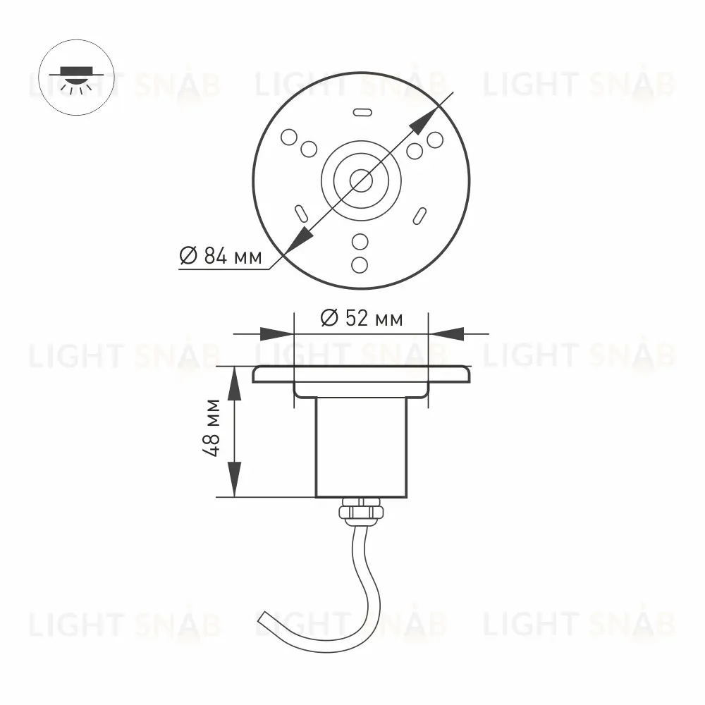 Светильник для фонтанов Arlight KT-AQUA-COLOR-R85-9W RGB 024939 024939