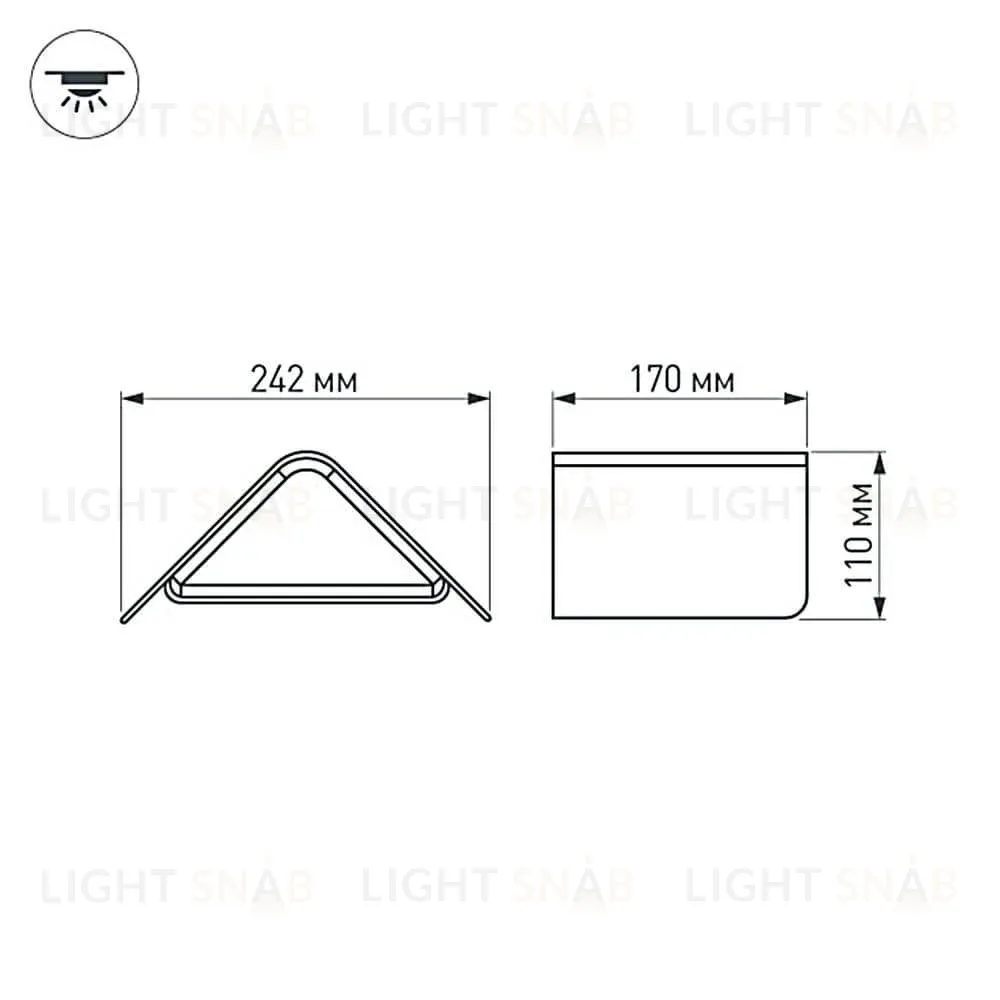 Настенный светильник Arlight LGD-Wall-Delta-1B-12W Warm White 019779 019779