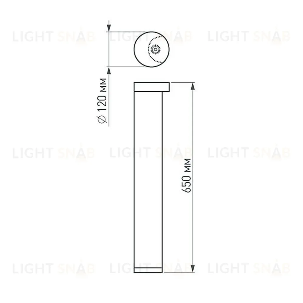 Уличный светильник Arlight LGD-Path-Round120-H650B-12W Warm White 020337 020337