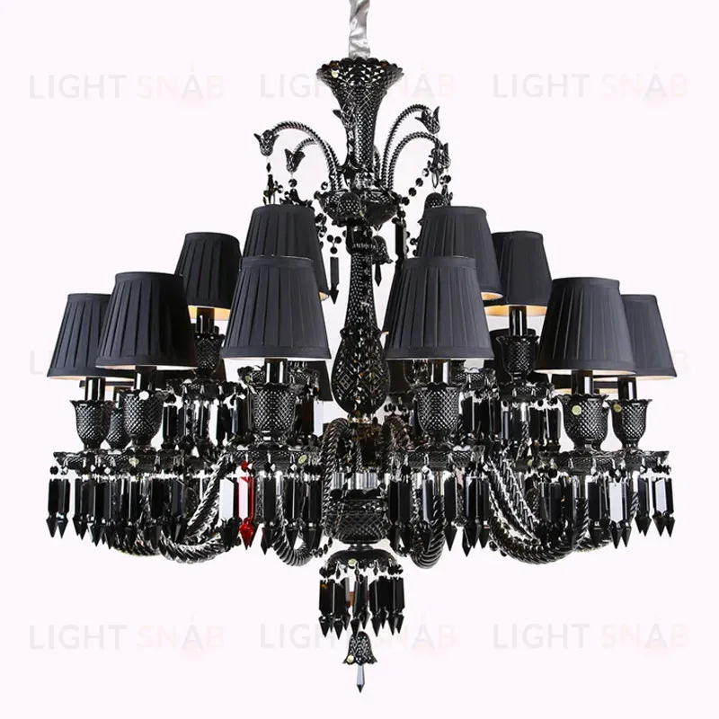 Подвесная люстра DeLight Collection Люстра Baccarat 12+6 ZZ86303BK-12+6