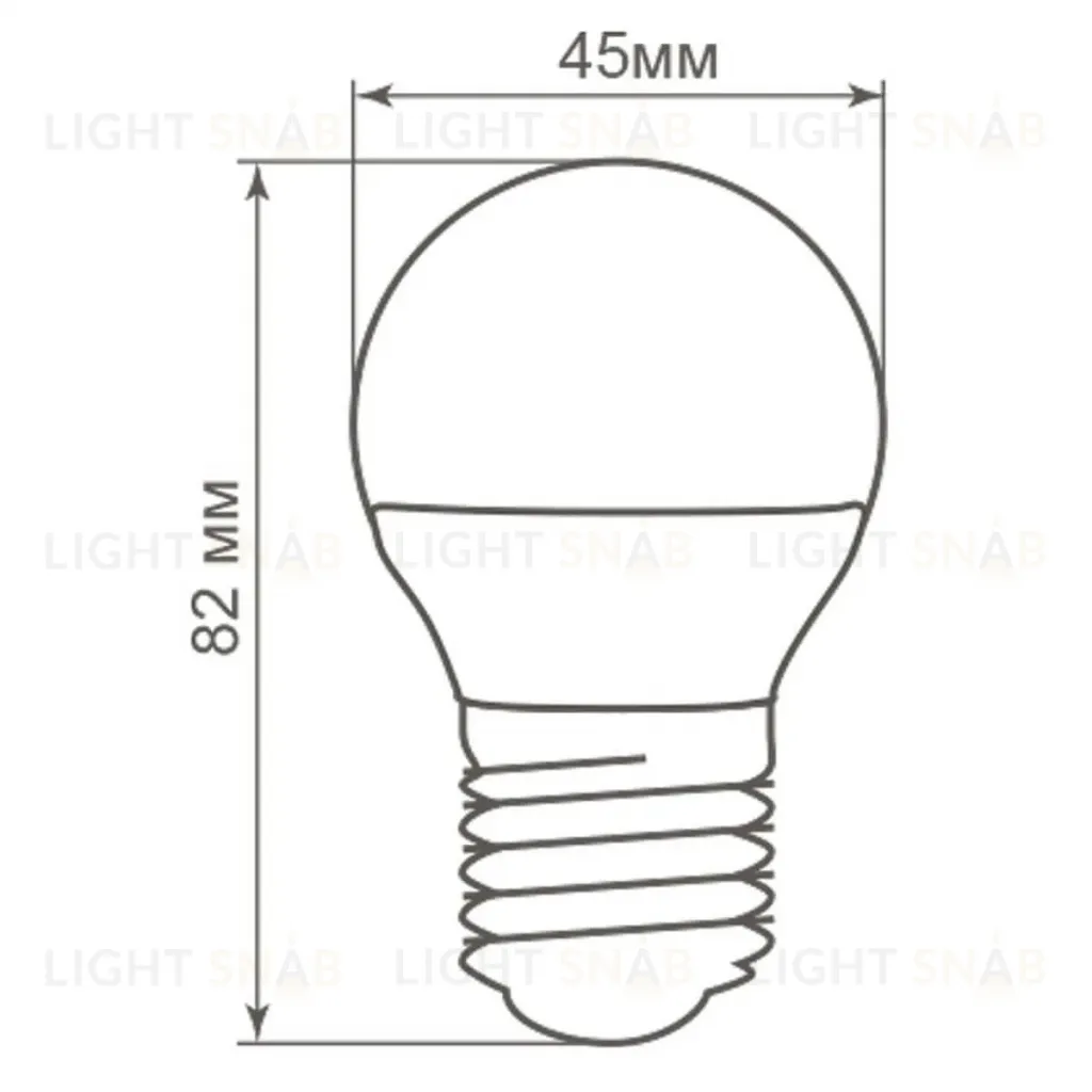 Лампа светодиодная Feron E27 5W 2700K Шар Матовая LB-38 25404 25404