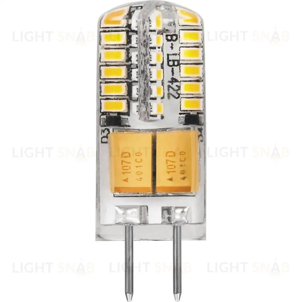 Лампа светодиодная Feron G4 3W 2700K Прямосторонняя Матовая LB-422 25531 25531