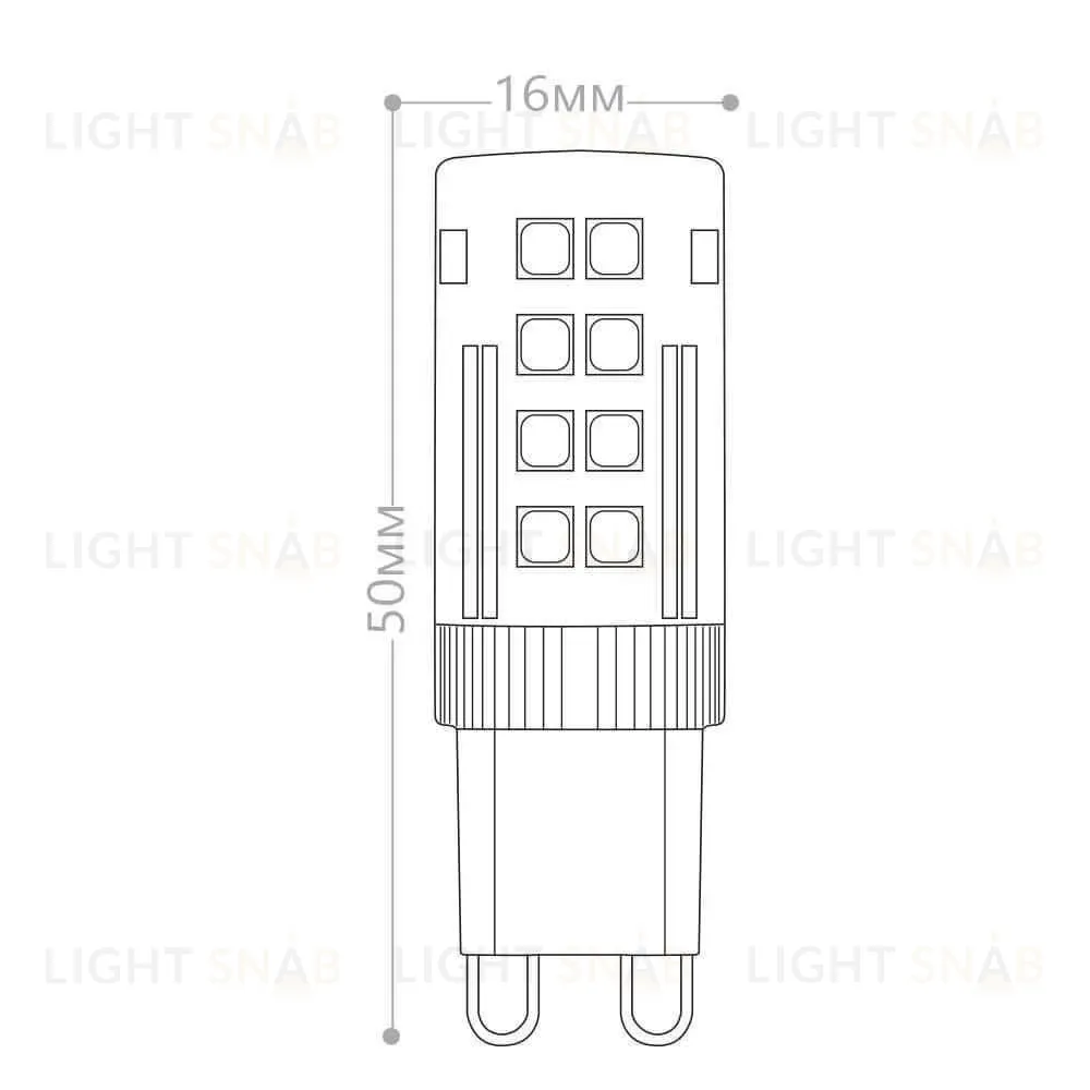 Лампа светодиодная Feron G9 5W 2700K Прямосторонняя Матовая LB-430 25636 25636