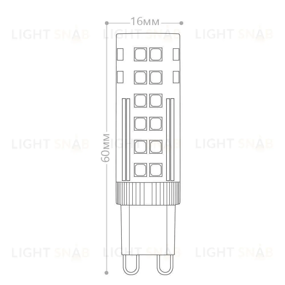 Лампа светодиодная Feron G9 7W 6400K Прямосторонняя Матовая LB-433 25768 25768