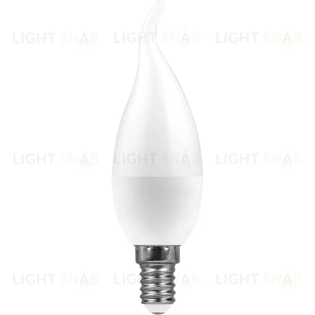 Лампа светодиодная Feron E14 7W 2700K Свеча Матовая LB-66 25785 25785
