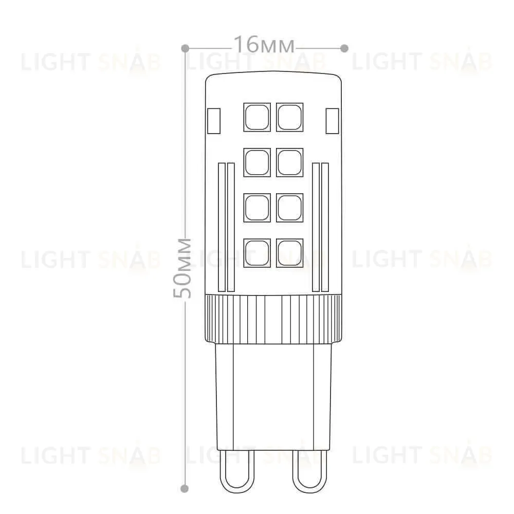Лампа светодиодная Feron G9 5W 6400K Прямосторонняя Матовая LB-432 25771 25771