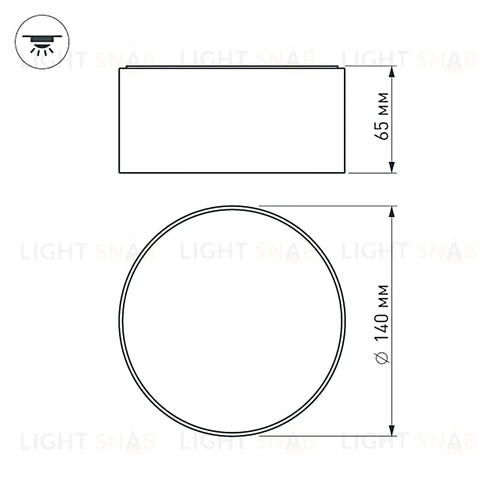 Накладной светильник Arlight SP-RONDO-140B-18W Day White 022237 022237