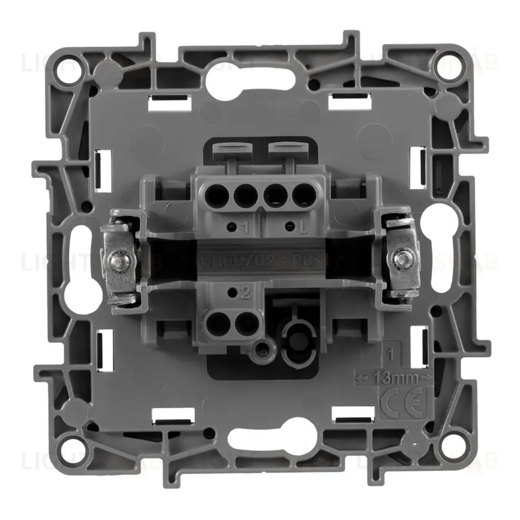 Выключатель одноклавишный 2-полюсный Legrand Galea Life 10A 250V с подсветкой 775822 775822