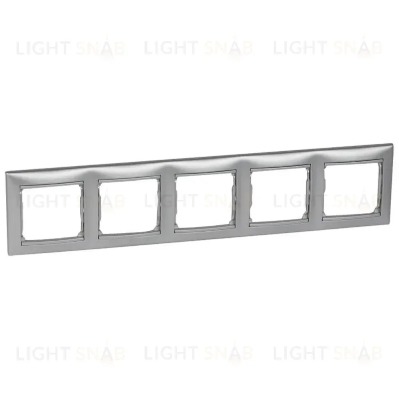 Рамка 5-постовая Legrand Valena алюминий 770155 770155