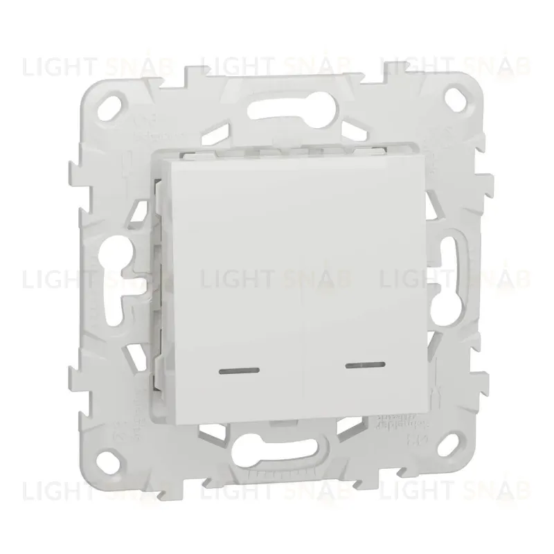 Выключатель двухклавишный Schneider Electric Unica New NU521118N NU521118N