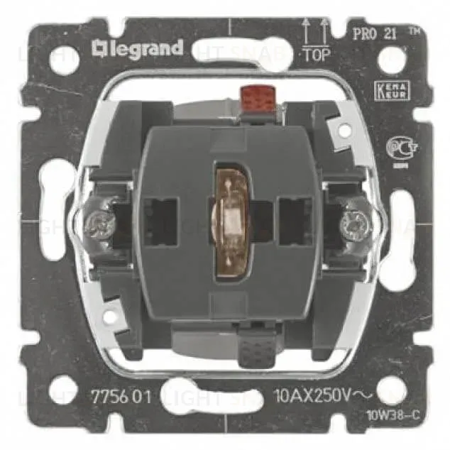 Выключатель одноклавишный Legrand Galea Life 10A 250V с нейтралью подсветкой 775601 775601