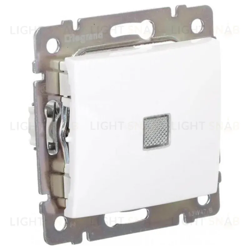 Переключатель одноклавишный Legrand Valena 10A 250V с подсветкой белый 774410 774410