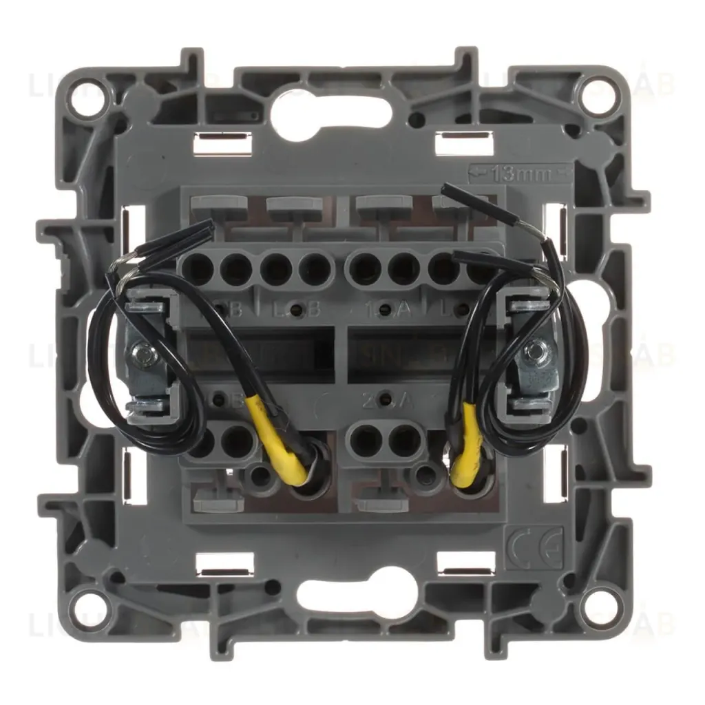 Переключатель двухклавишный Legrand Etika с подсветкой 10A 250V антрацит 672616 672616