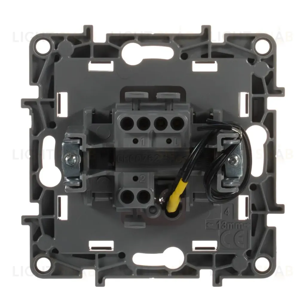 Переключатель одноклавишный Legrand Etika с подсветкой 10A 250V антрацит 672615 672615