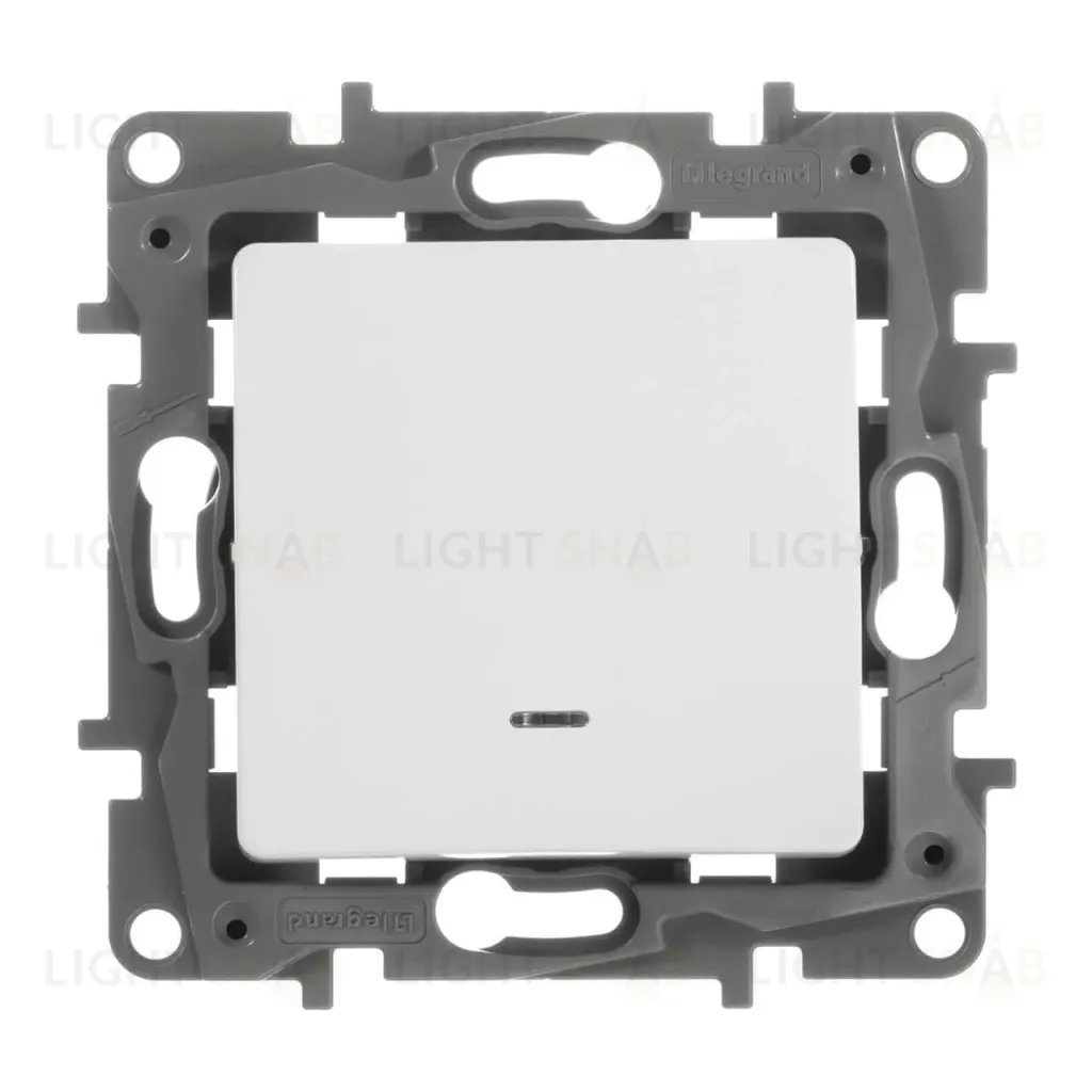 Переключатель одноклавишный Legrand Etika с подсветкой 10A 250V антрацит 672615 672615