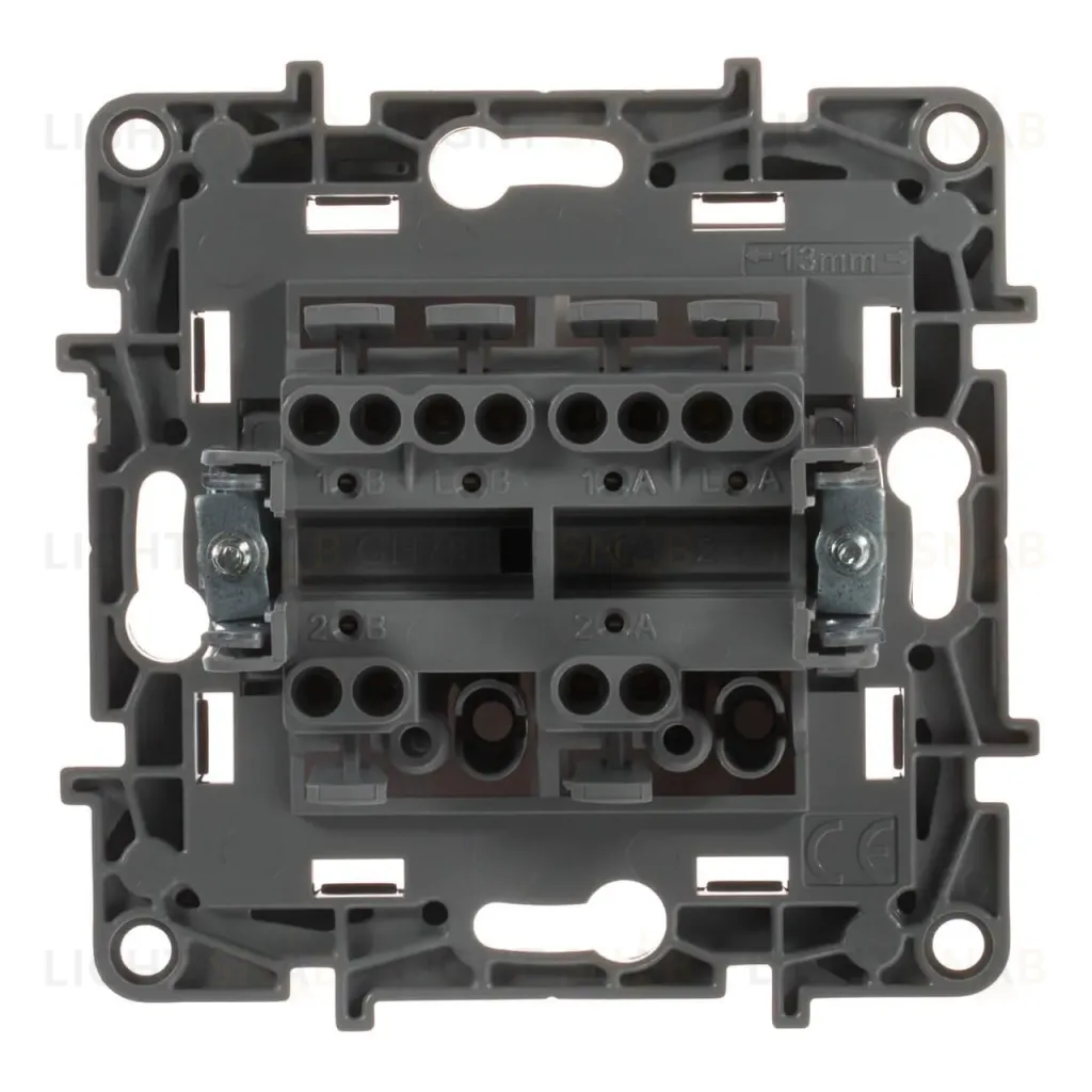 Переключатель двухклавишный Legrand Etika 10A 250V белый 672212 672212