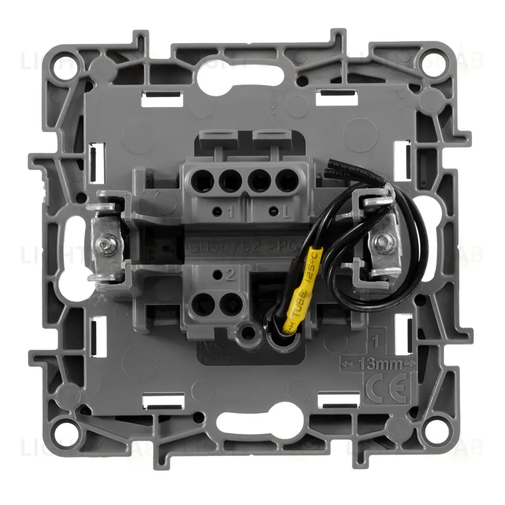 Выключатель одноклавишный Legrand Etika 10A 250V с подсветкой алюминий 672403 672403