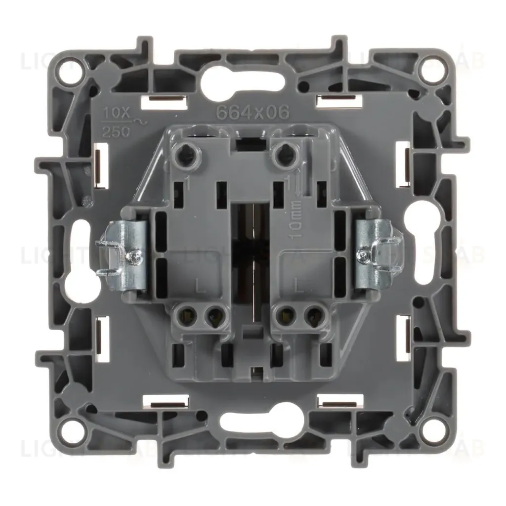 Выключатель двухклавишный Legrand Etika 10A 250V белый 672202 672202