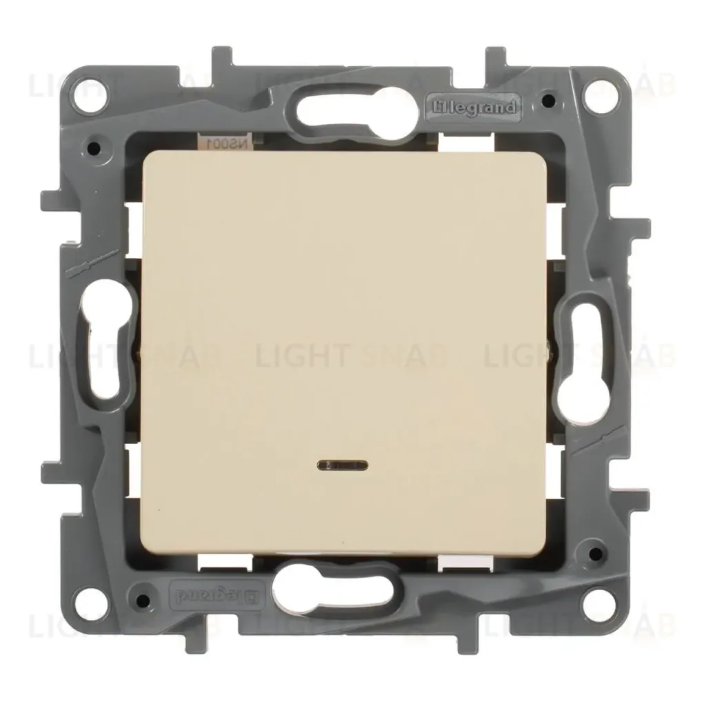 Выключатель одноклавишный Legrand Etika 10A 250V с подсветкой слоновая кость 672303 672303