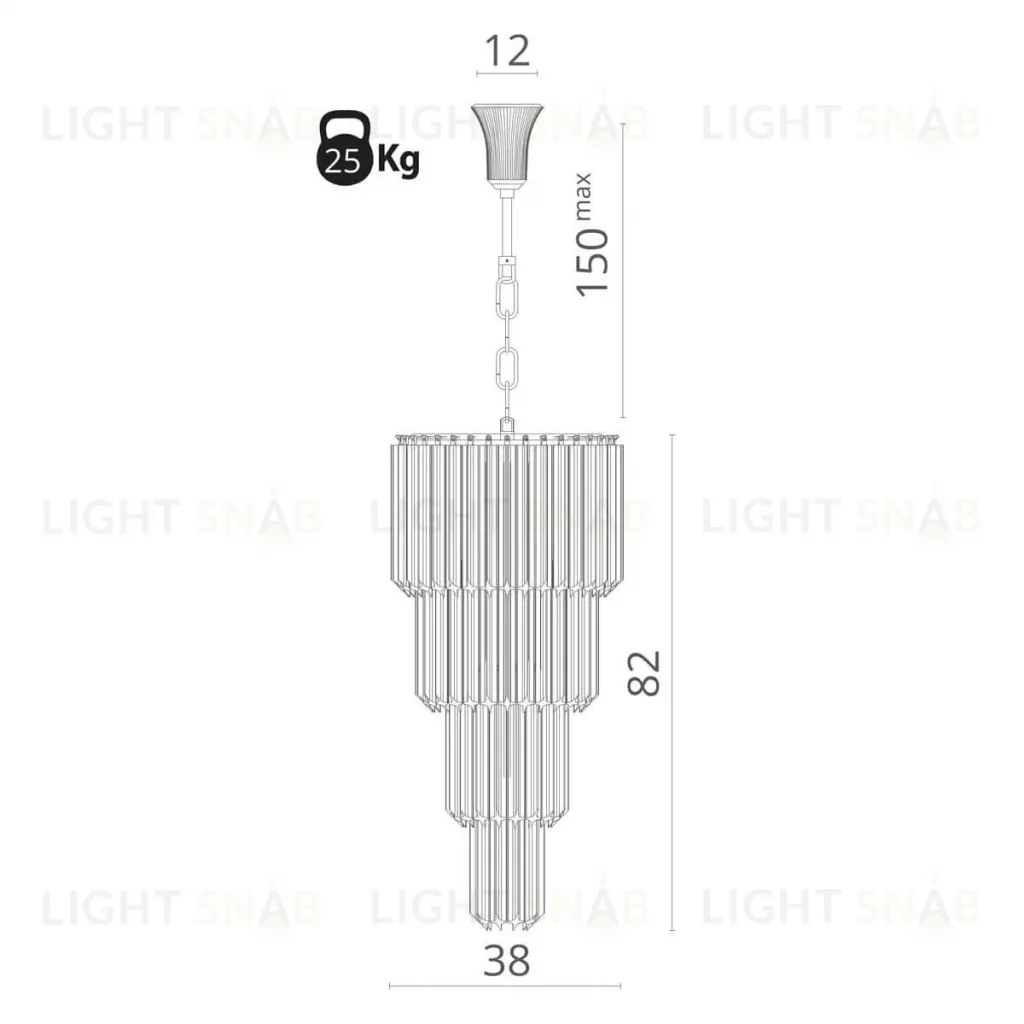 Каскадная люстра Divinare Frizzante 1681/01 SP-9 1681/01 SP-9
