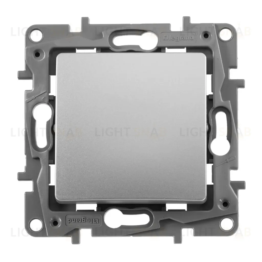 Переключатель одноклавишный Legrand Etika 10A 250V алюминий 672405 672405
