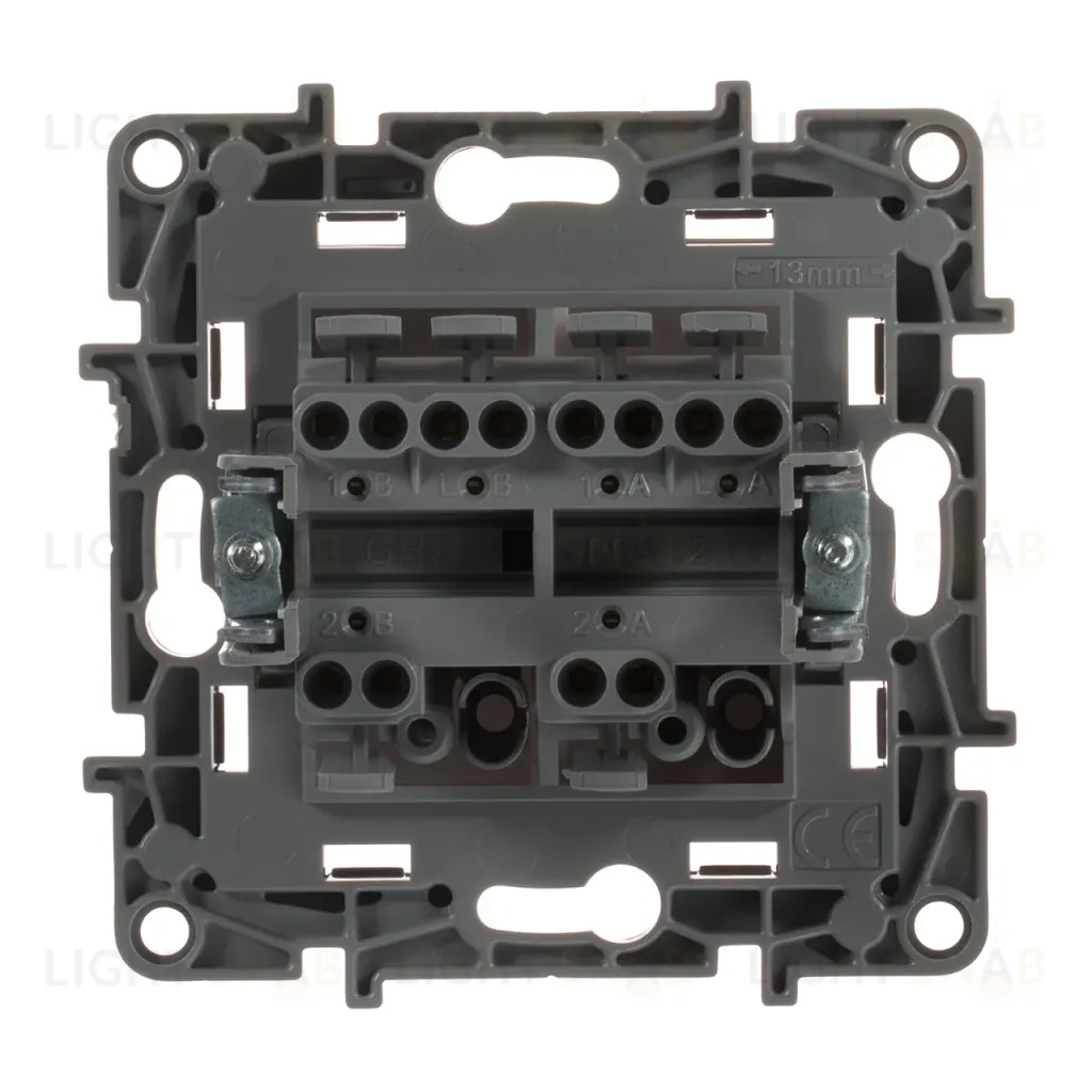 Переключатель двухклавишный Legrand Etika 10A 250V алюминий 672412 672412
