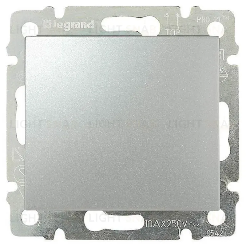 Переключатель одноклавишный промежуточный Legrand Valena 10A 250V алюминий 770107 770107