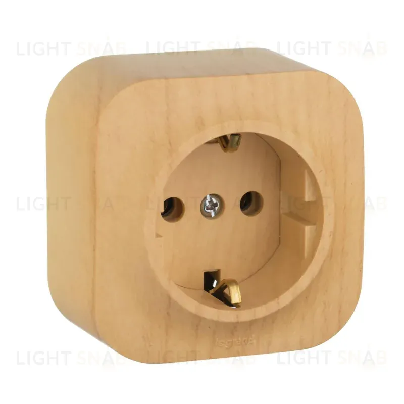 Розетка 2К+З Legrand Quteo 16A 250V с/з дерево 782271 782271