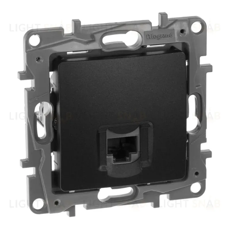 Розетка компьютерная RJ45 Legrand Etika 5 кат UTP антрацит 672641 672641