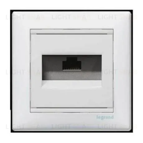 Розетка компьютерная RJ45 Legrand Valena 5e кат UTP с захватами алюминий 770230 770230