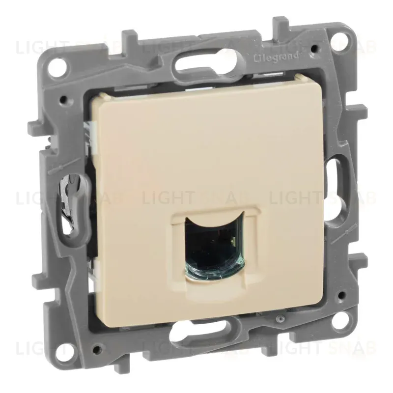 Розетка компьютерная RJ45 Legrand Etika 6 кат UTP слоновая кость 672353 672353