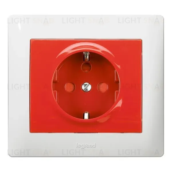 Розетка 2К+3 Legrand Galea Life Magic 16A 250V с/з с блокировкой красная 771029 771029