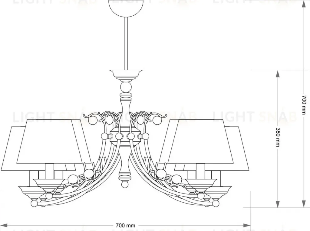 Подвесная люстра Kutek Casamia Abazur CAS-ZW-8(P/A) CAS-ZW-8(P/A)